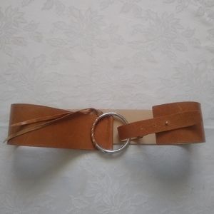 Made in Italy wide leather corset belt